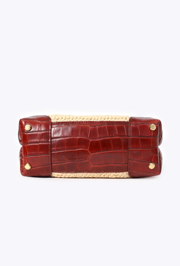 Bottega Veneta Mini Alligator & Raffia Andiamo Bag, 2026 - 9