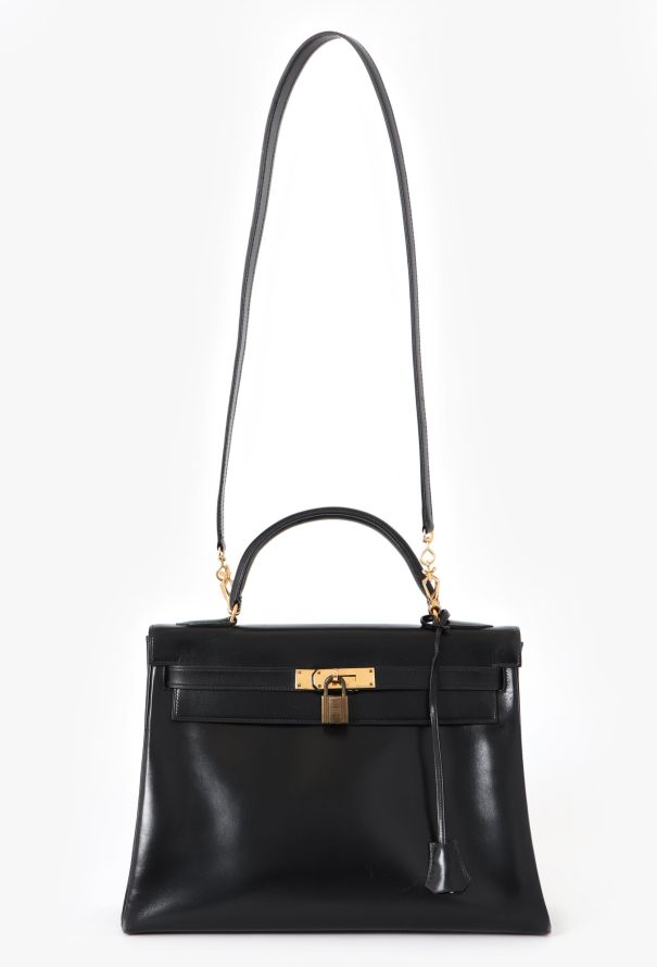 Hermès '70s Black Box Kelly 32 Retourné - 2 Hermès '70s Black Box Kelly 32 Retourné - 2