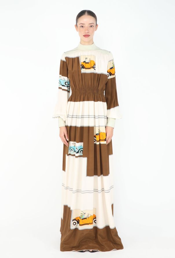 '70s Retro Pleated Silk Dress - 3