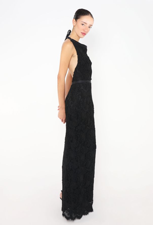 Prada Guipure Open-Back Gown - 1