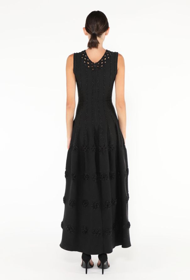 Alaïa Embroidered Trim Knit Gown - 4