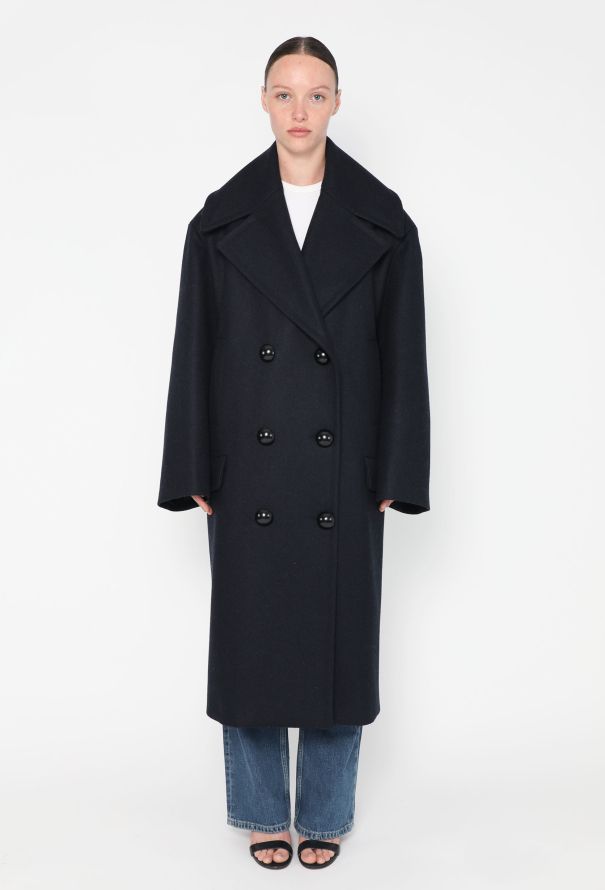 Alaïa F/W 2022 Oversized Naval Coat - 3