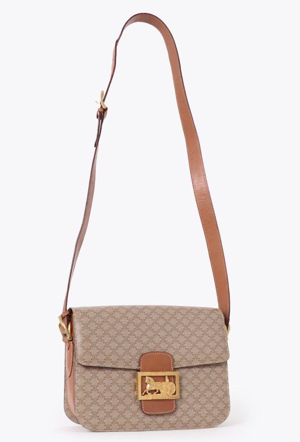 Céline Vintage Macadam Calèche Bag - 2 Céline Vintage Macadam Calèche Bag - 2