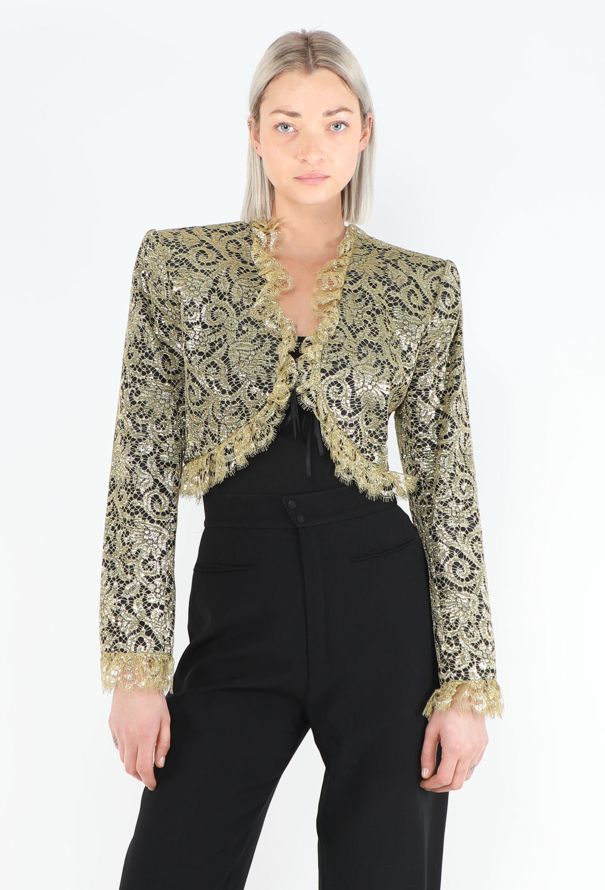 Saint Laurent STUNNING F/W 1987 Lace Ruffled Bolero - 1