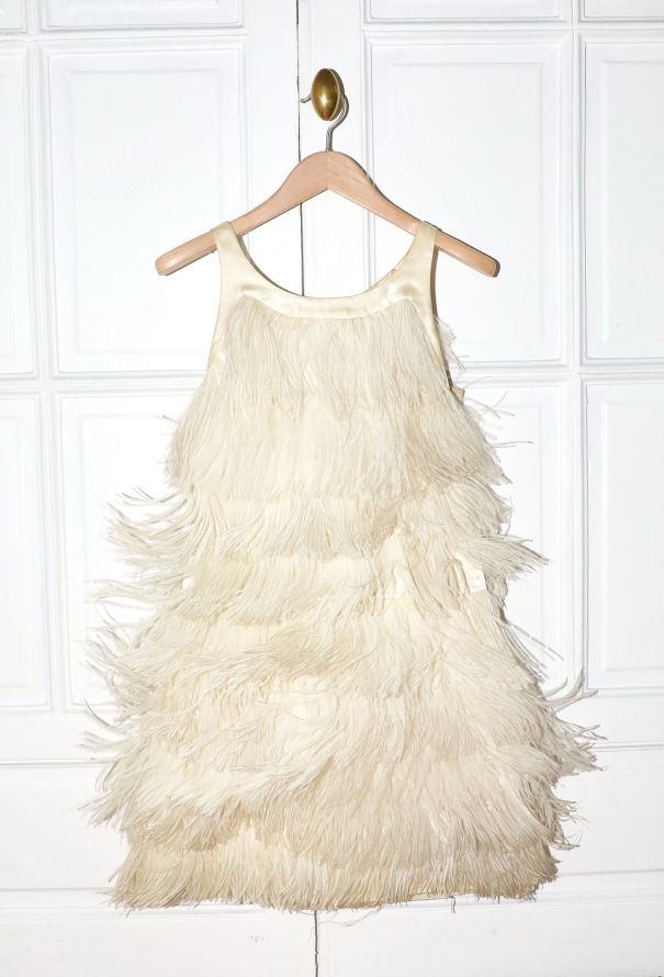 Chloé RARE 1960s Marabou Feather Dress - 6