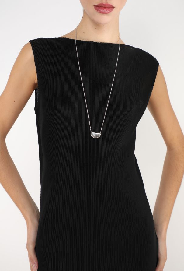 Tiffany & Co Long Sterling Silver Bean Pendant - 4