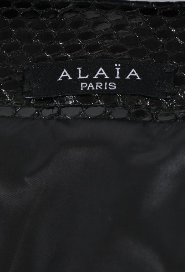 Alaïa Python Leather Cropped Gilet, S/S 2011 - 6