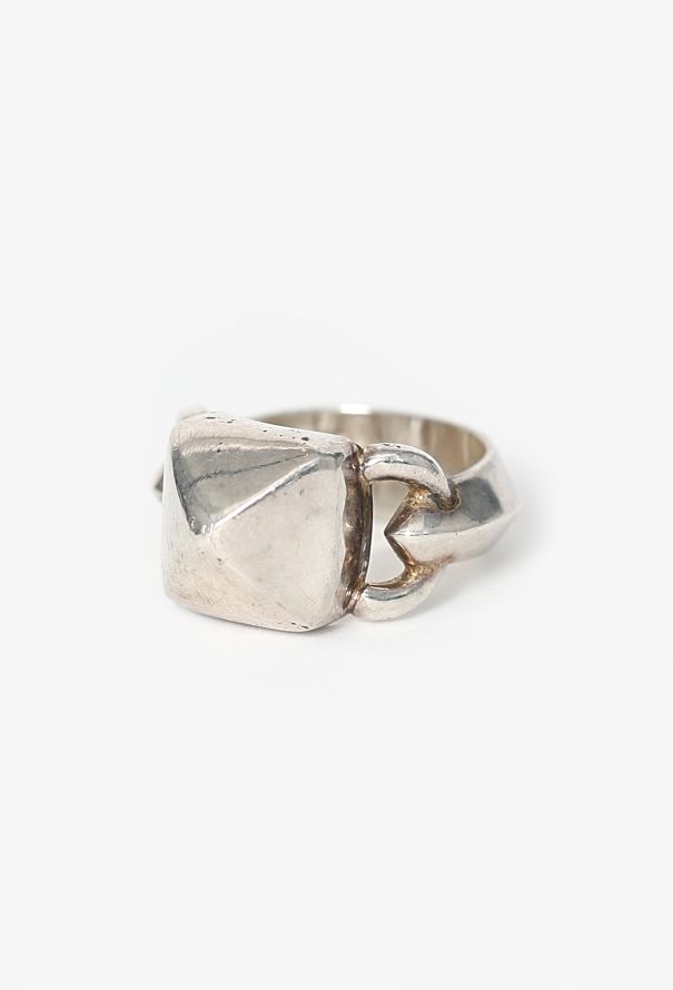 Hermès '90s Médor Sterling Silver Ring - 1