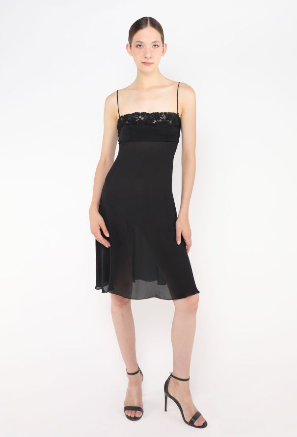 Dolce & Gabbana F/W 2002 Silk Lace-Trim Slip - 4