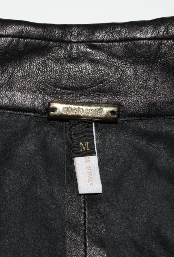 Roberto Cavalli Ruched Leather Corset Top, Early 2000s - 5
