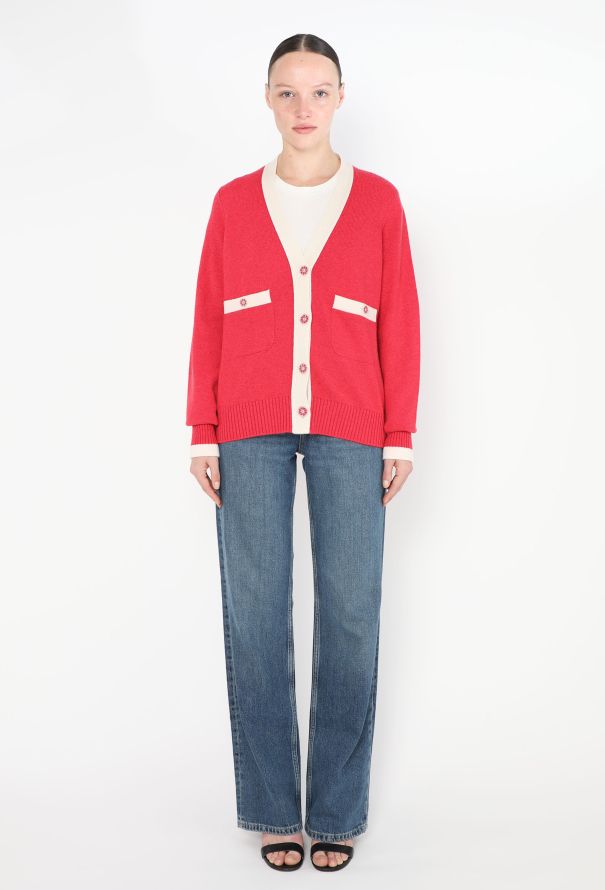 Chanel Bicolor Cashmere Knit Cardigan - 3 Chanel Bicolor Cashmere Knit Cardigan - 3