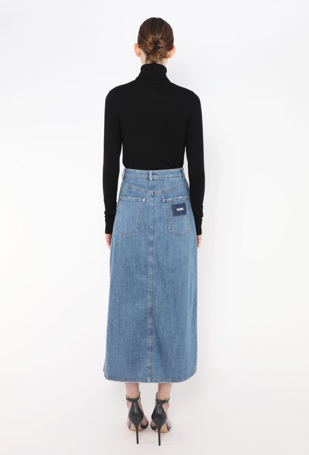 Miu Miu Denim A-Line Skirt - 4