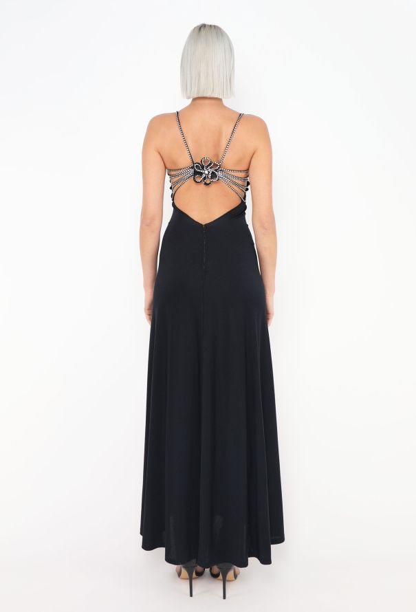 Azzaro STUNNING 1978 Strass Open-Back Gown - 5
