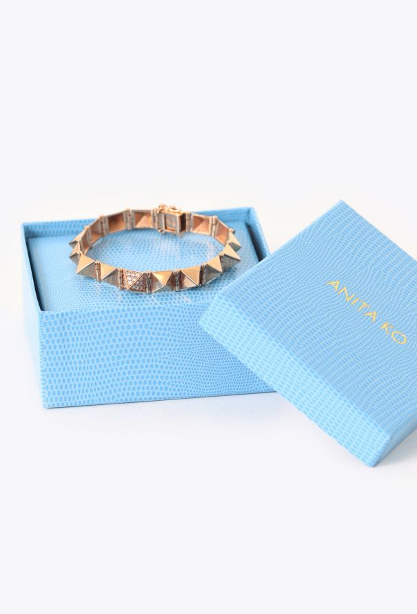Modern Fine Jewelry Anita Ko 14K Rose Gold & Diamond Spike Bracelet - 7