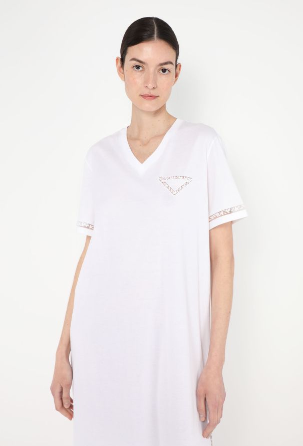 2023 Lace Trim T-Shirt Dress - Prada | Authentic & Vintage