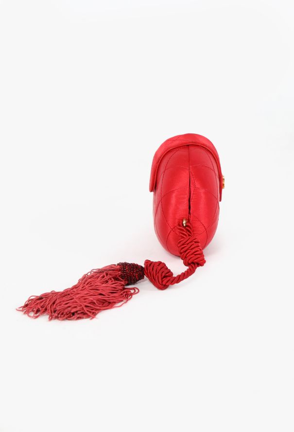 Chanel Quilted Satin Clutch, 1990s - 3