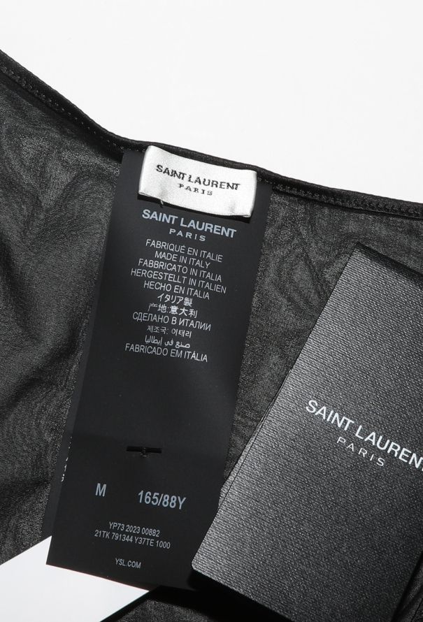 Saint Laurent S/S 2024 Silk Open-Back Bodysuit - 6