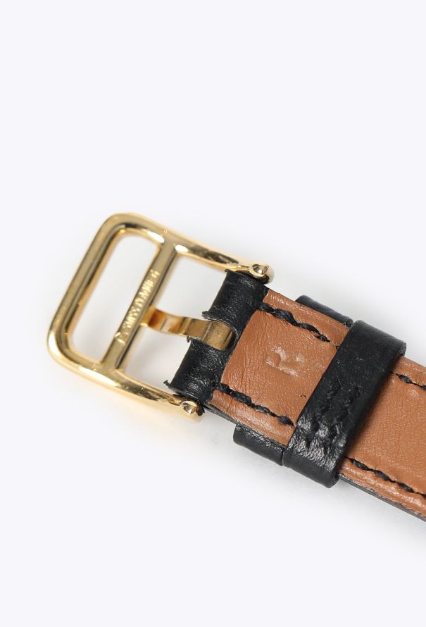 Hermès Vintage 1995 Black Courchevel Kelly Watch - 6