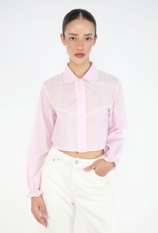 Prada 2025 Batiste Broderie Anglaise Shirt - 2