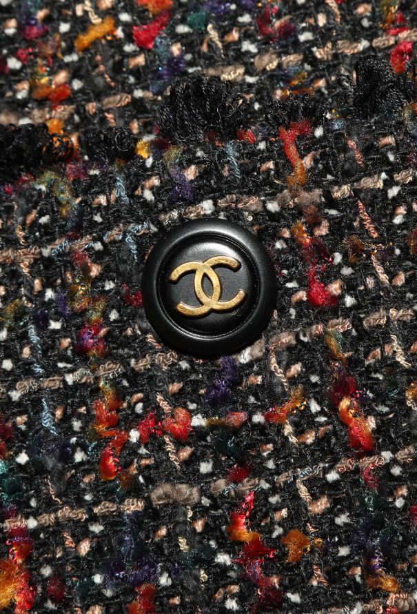 Chanel 1994 Tweed Frayed Trim Jacket - 6