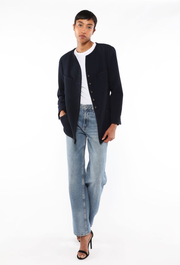 Chanel Collarless Braided Trim Jacket, 1992 - 4