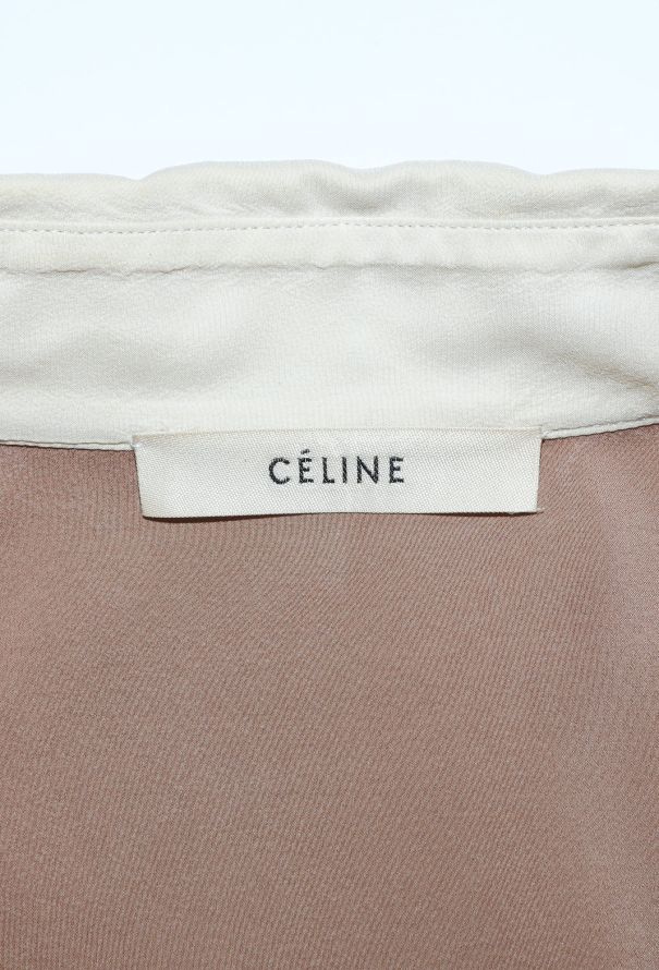 Céline Classic Bicolor Silk Blouse - 6