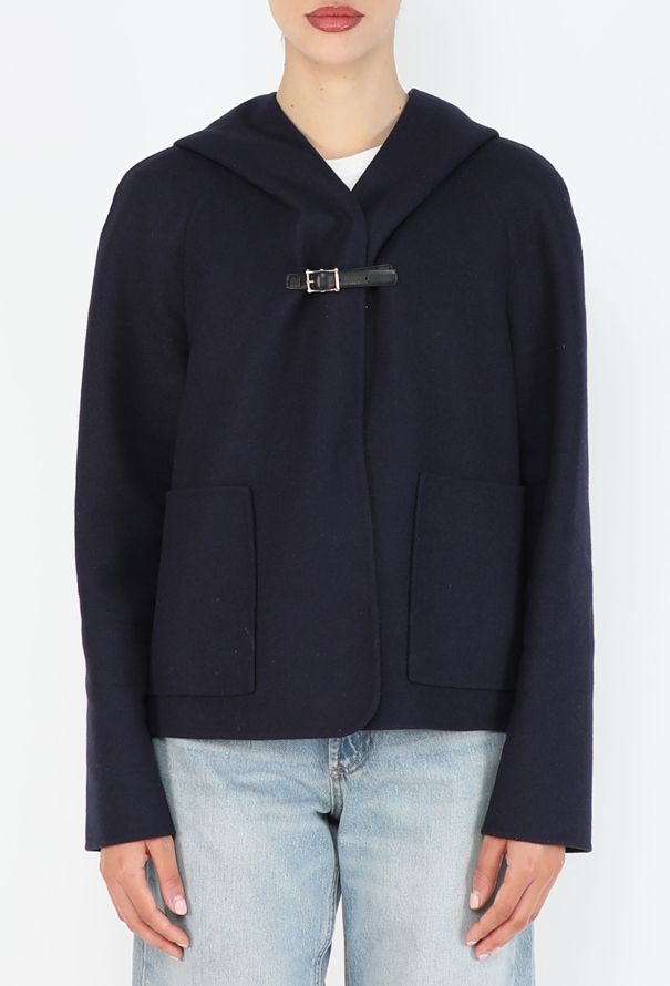 Valentino Buckled Wool Hooded Jacket - 4