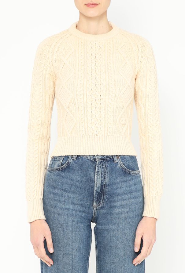 Chanel F/W 1996 Cable Knit 'CC' Sweater - 1