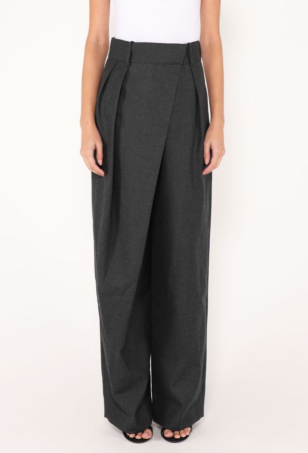 Loewe 2024 Wool Wrap Trousers - 3