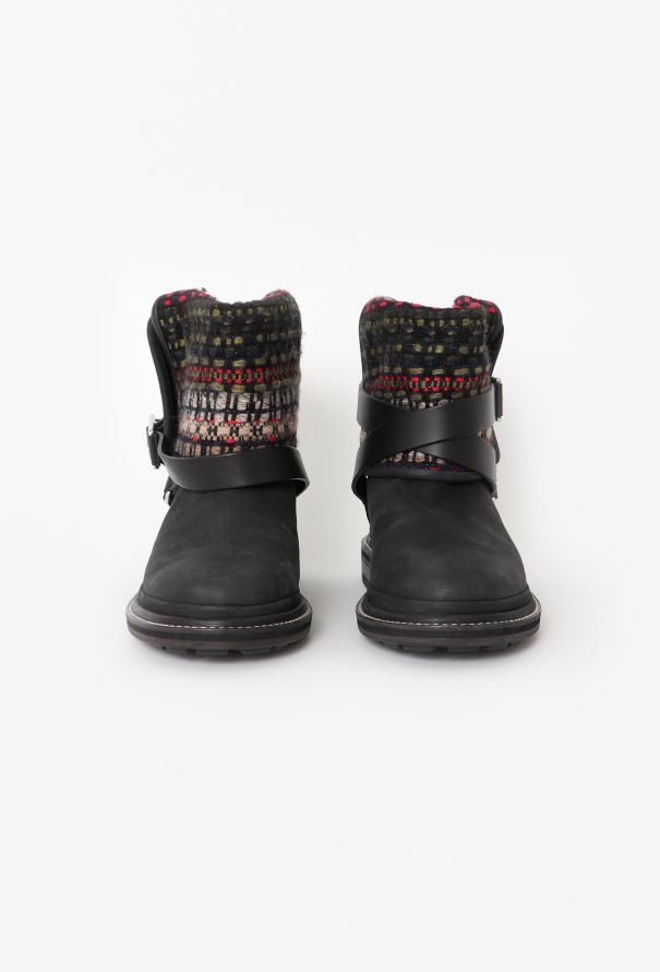 Chanel 2016 Buckled Tweed Boots - 3