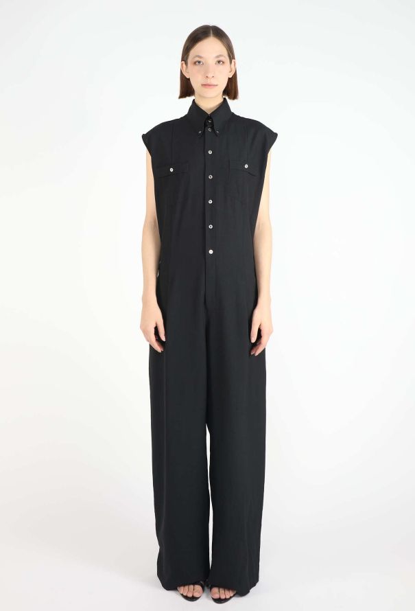 Alexander McQueen Late '90s Sleeveless Cotton Jumpsuit - 4