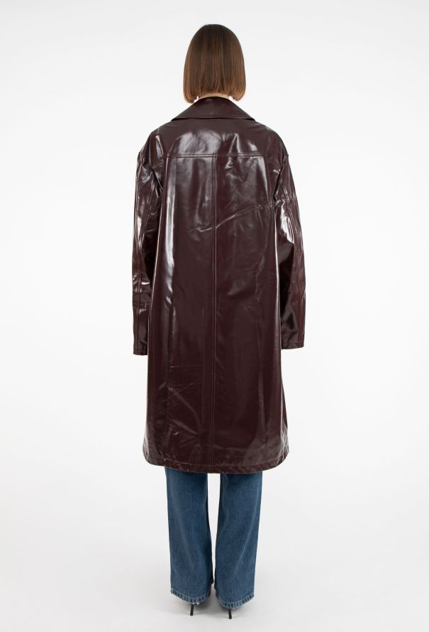 Jil Sander S/S 2025 Patent Calfskin Duster Coat - 5