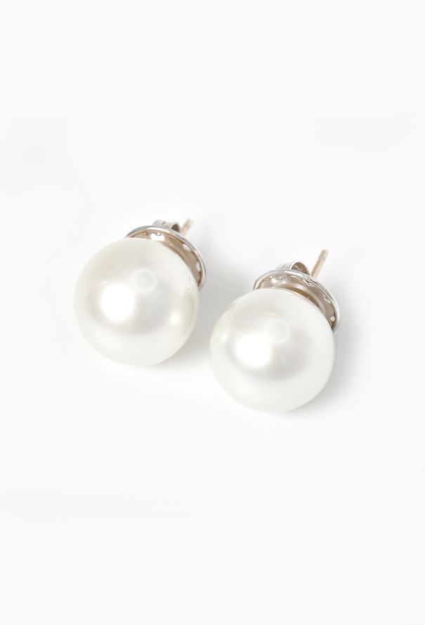 Modern Fine Jewelry 18k White Gold & Cultured Pearl Earrings - 3 Modern Fine Jewelry 18k White Gold & Cultured Pearl Earrings - 3