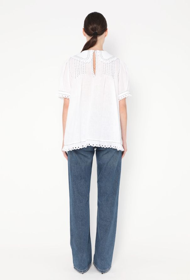 Vita Kin Embroidered Linen Eyelet Top - 3 Vita Kin Embroidered Linen Eyelet Top - 3