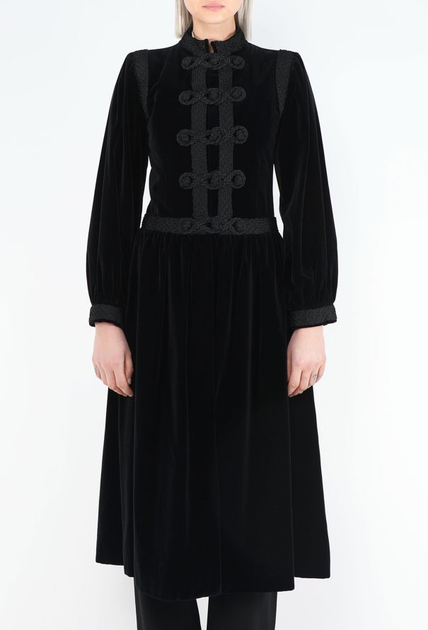 Saint Laurent COLLECTOR Fall 1974 Velvet Passementerie Coat - 5