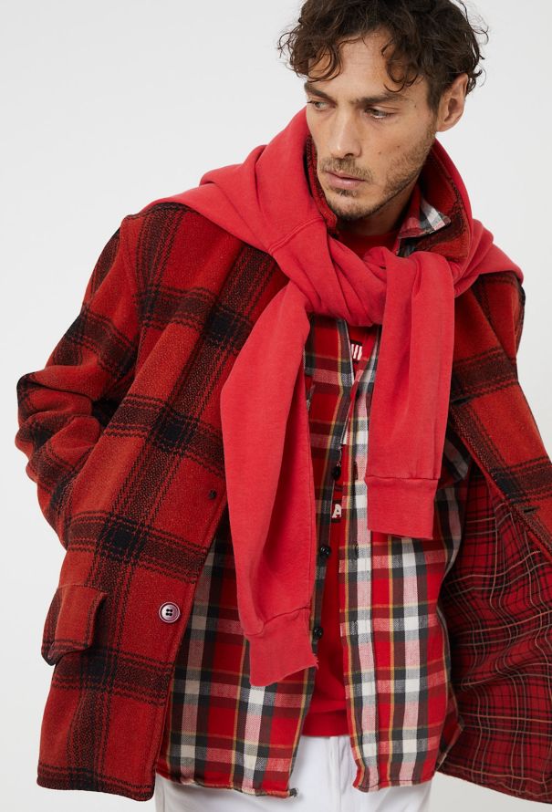 Men's Vintage 1940s Buffalo Plaid Hunting Jacket - 1