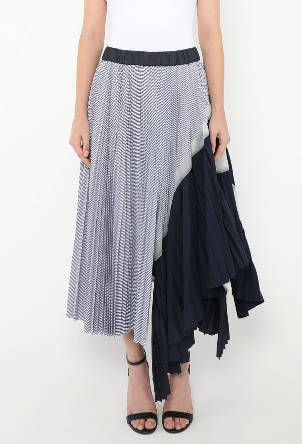 Sacai Resort 2017 Asymmetrical Pleated Skirt - 3
