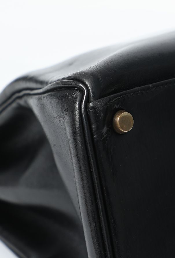 Hermès Vintage Black Box Kelly Retourné 35 - 8