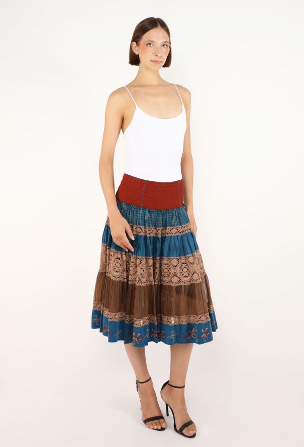 Jean Paul Gaultier Tiered Peasant Skirt, Early 2000s - 3