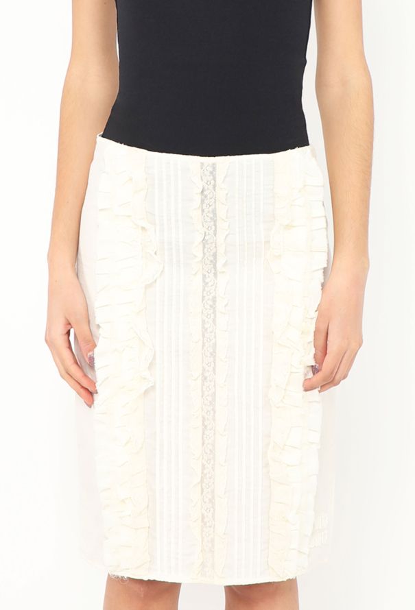 S/S 2024 Lace Ruffled Skirt - Miu Miu | Authentic & Vintage