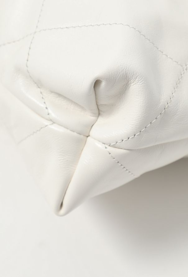 Chanel S/S 2022 White 22 Hobo Bag - 10