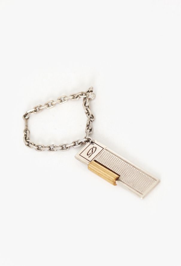S.T. Dupont 1980s Silver Barley Lighter Keyring - 3