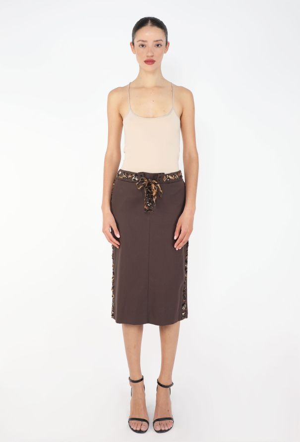 Saint Laurent Tom Ford S/S 2002 Leopard Lavallière Ensemble - 7