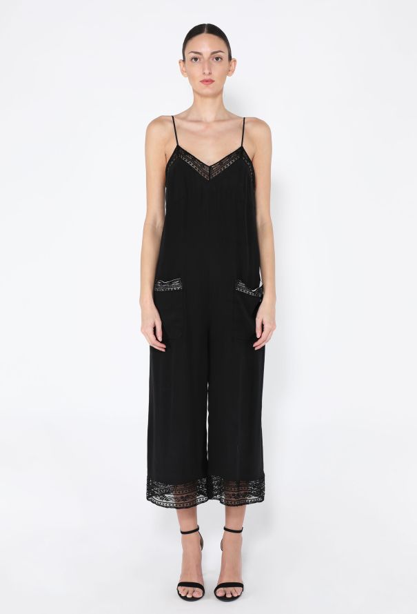 Chanel 2016 Silk Lace Trim Jumpsuit - 1