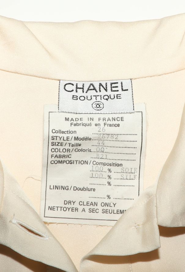 Chanel Vintage Split Silk Blouse - 4 Chanel Vintage Split Silk Blouse - 4