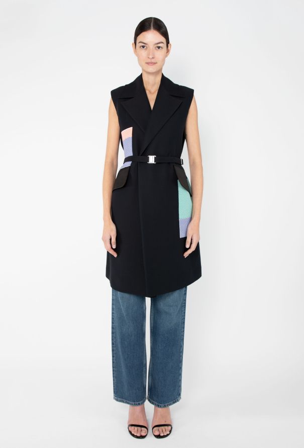 Céline Resort 2015 Belted Patchwork Vest - 1