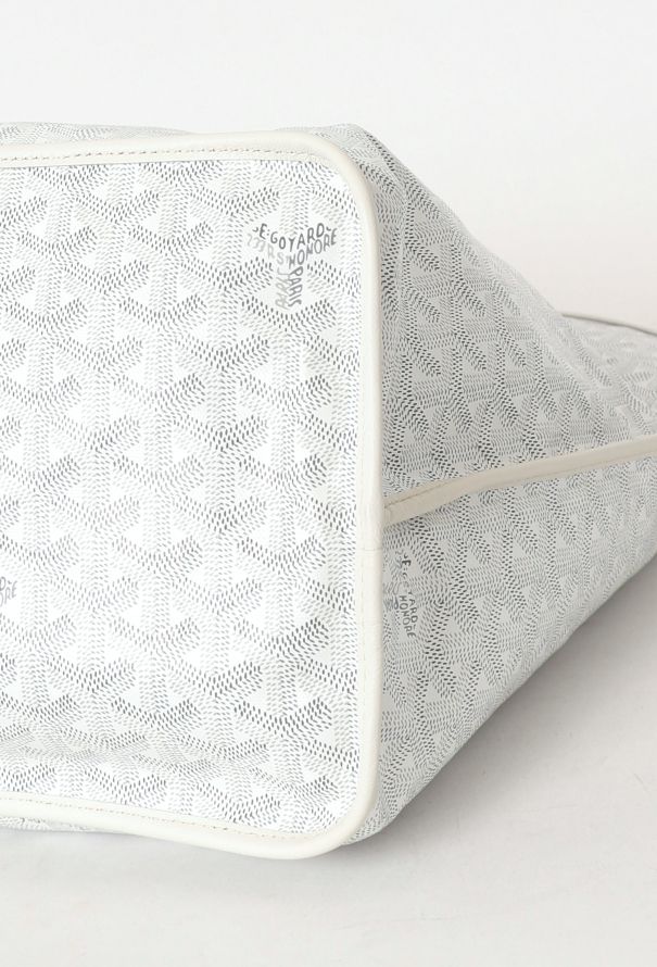 Goyard Saint Louis PM Tote Bag White Goyardine canvas - 9
