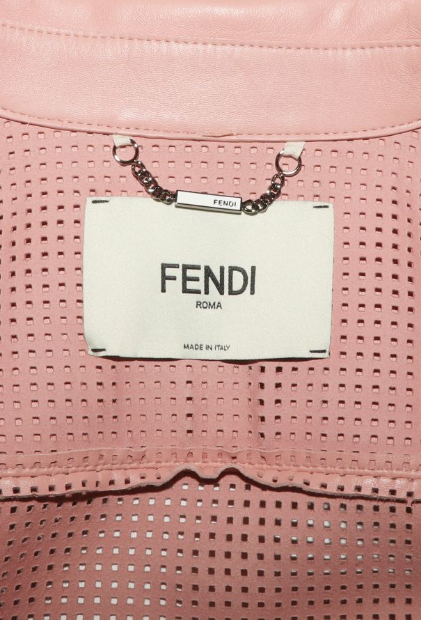 Fendi 2019 Perforated Leather Bomber Jacket - 6 Fendi 2019 Perforated Leather Bomber Jacket - 6