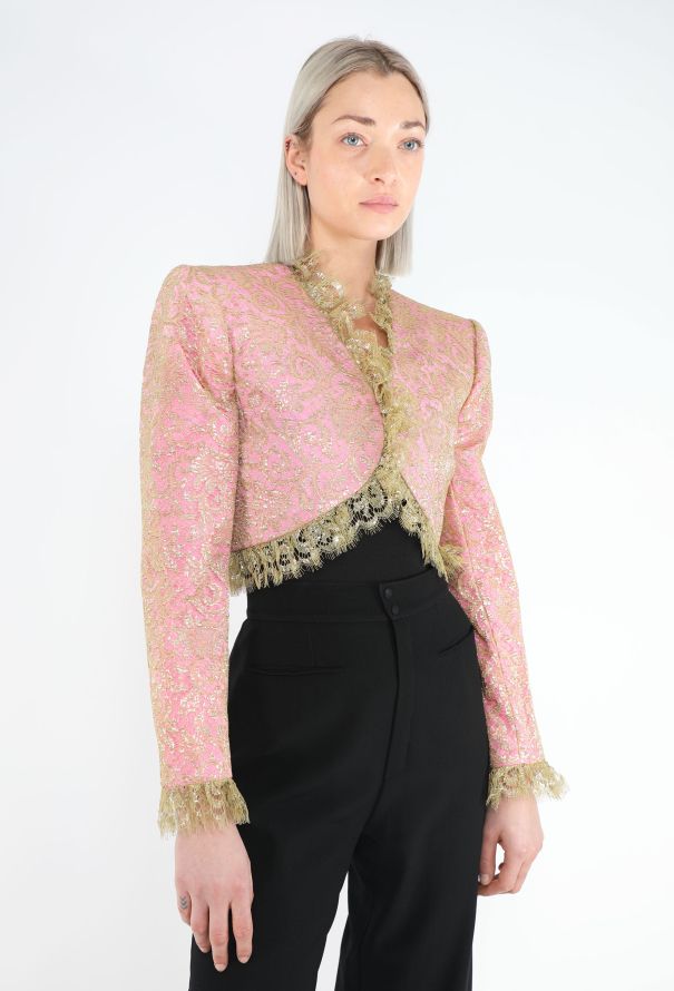 Saint Laurent CAMPAIGN F/W 1987 Lace Bolero Jacket - 1