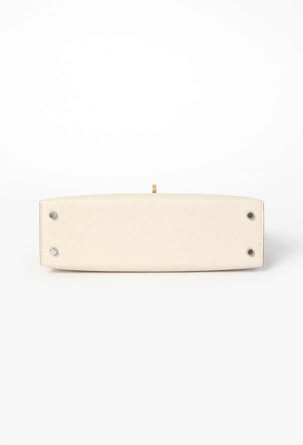 Hermès Craie Epsom Mini Kelly II Sellier Electrum - 9 Hermès Craie Epsom Mini Kelly II Sellier Electrum - 9